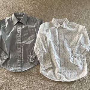 The Children's Place‎ Gray and White Button-Down Shirts
